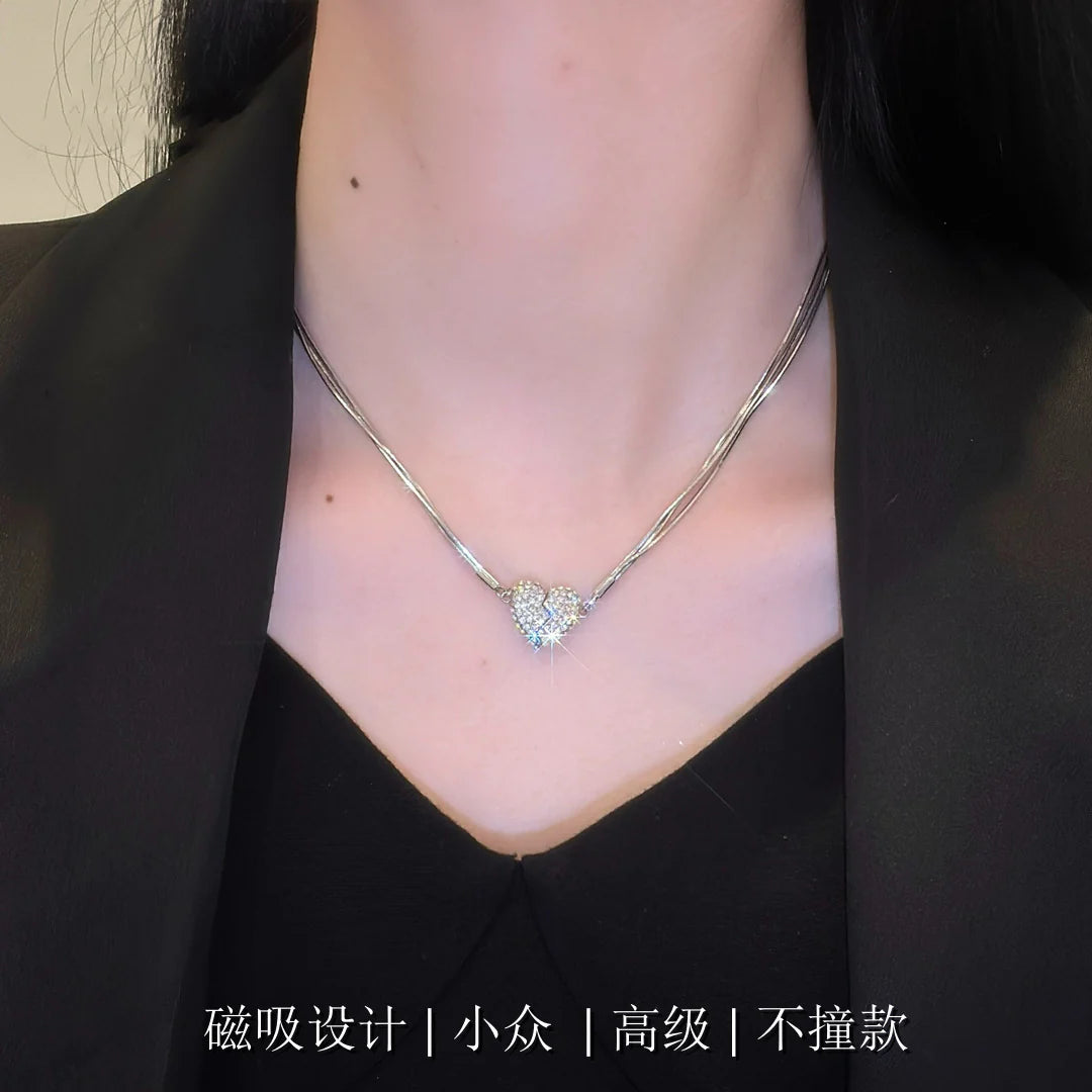 New Unique Magnetic Love Necklace Diamond